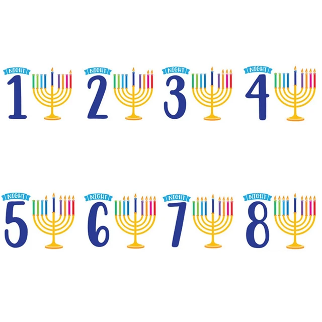 8 Nights of Hanukkah Countdown Calendar Candy Bags Happy Chanukah Fireplace  Mantle decoration Jewish Holiday kid boy girl gift - AliExpress