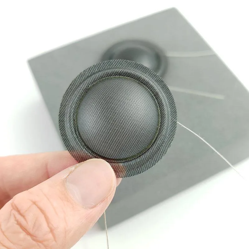 2개 25.5mm 트위터 스피커 보이스 코일 투명 크리스탈 필름 돔 트레블 사운드 다이어프램 코일 4옴