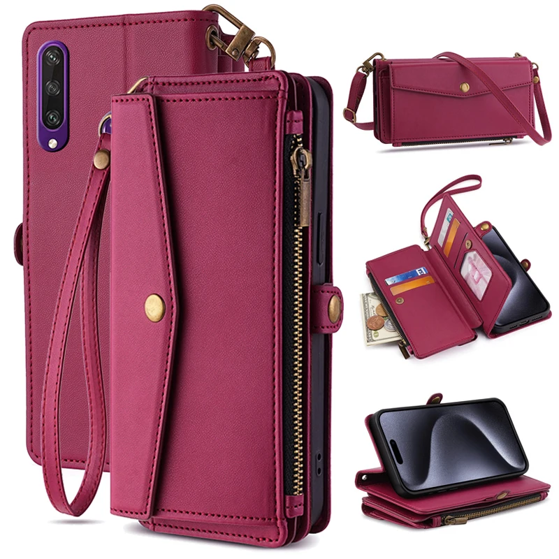 Luxurious Zipper Leather Wallet Book Cover - Premium Edition