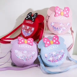 Lovely Children's PU Leather Red Messenger Bag Cute Girls Cartoon Shoulder Bags Princess Accessories Mini Coin Purse Handbags