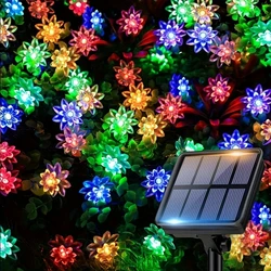 Solar Lotus Flower String Lights - Double Layer Cherry Blossom Fairy Lights - 5m 20leds (Lotus colorful)