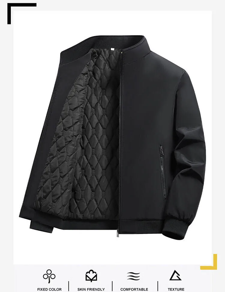 Description Picture 4 of itemPlus Size 7XL 8XL Autumn Winter Bomber Jacket Men Middle-Aged Streetwear Cotton-Padded Coat Fashion Casual Parkas Men Clothing