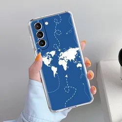European Flag Design Soft Clear Phone Case - S22 Plus 5G (A1)