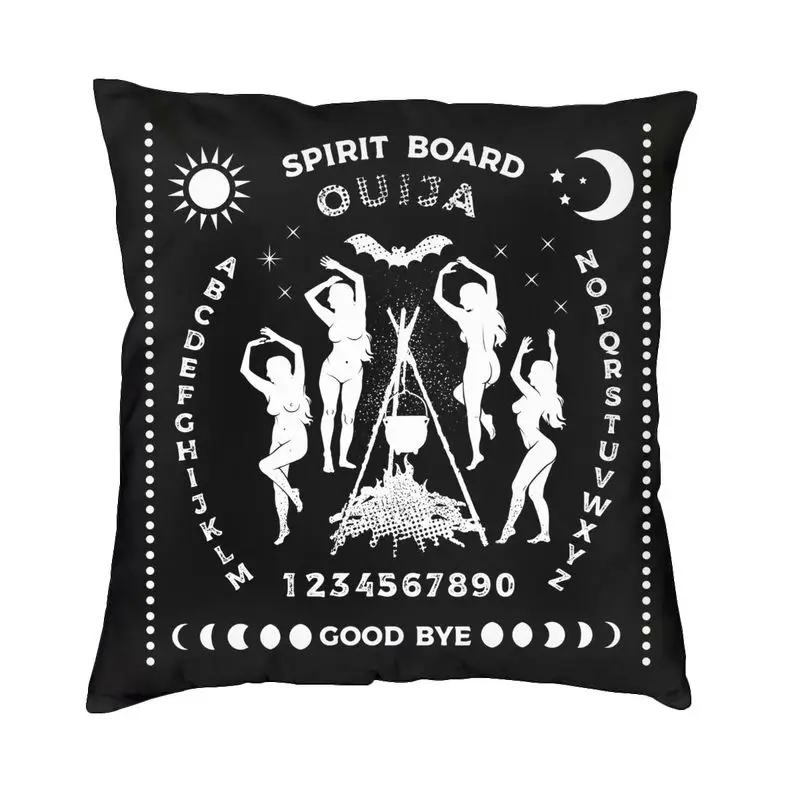 

Ouija доска с ведьмами Танцующая наволочка 45x45 Бархатная подушка в стиле ведьмастера для дивана квадратная наволочка украшение для спальни