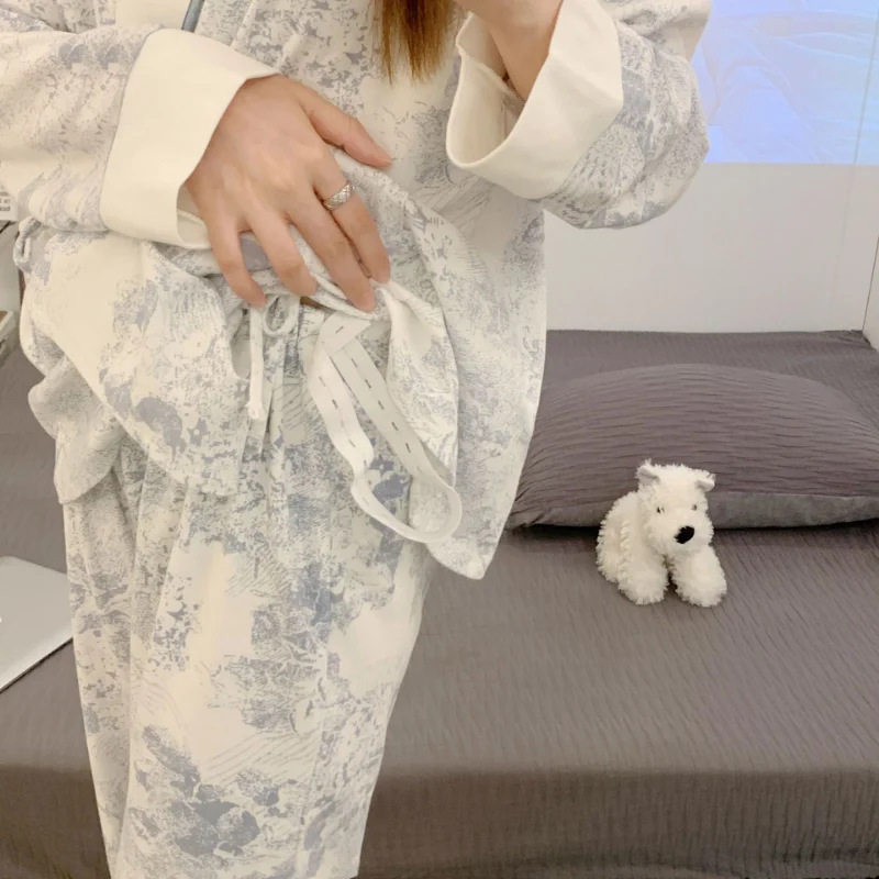 Summer Thin Cotton Maternity Wear Postpartum Nursing Pajamas Pregnant Women's Home Wear Pregnancy Period Set cotton pajama set,maternity nightgown set,summer home clothes set,pregnant women dress