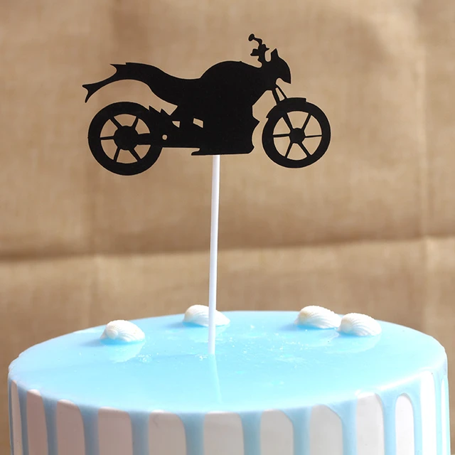 Decoração de bolo de aniversário, venda quente de cartão de decoração de  bolo, deus, papai masculino, marido, motocicleta, cross-country,  confeitaria, sobremesa - AliExpress