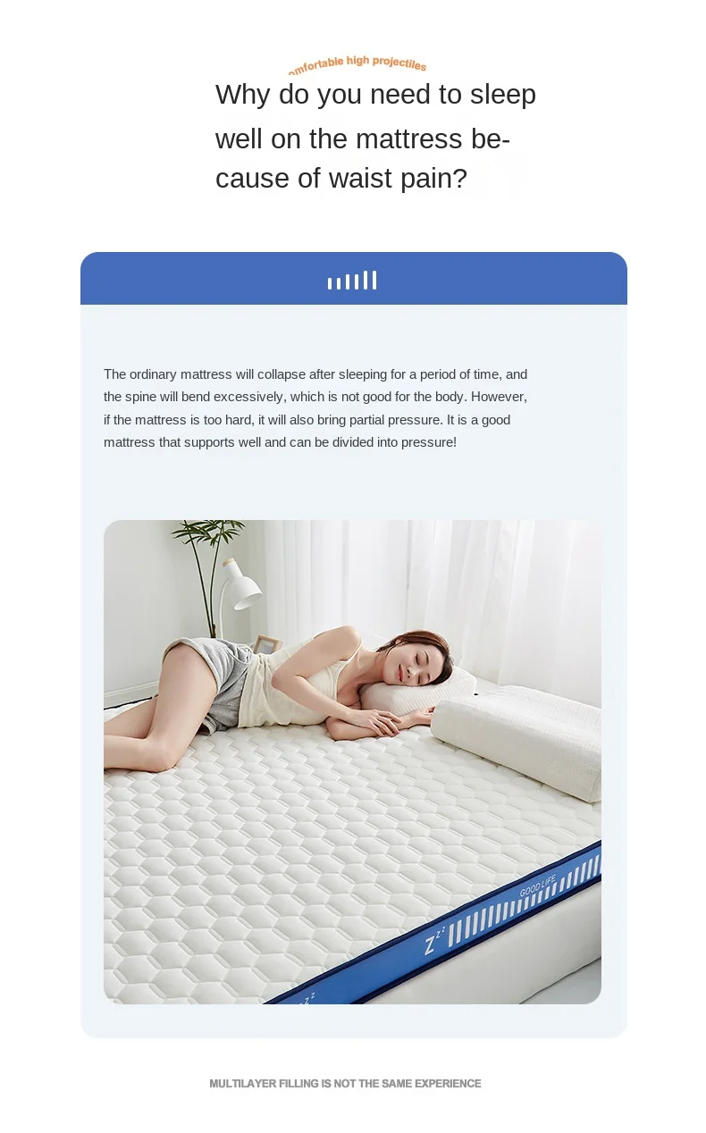 Description Picture 4 of itemTatami Slow Rebound Memory Foam Filling Students Thickened Breathable Mattress Home Hotel Latex Mattress Double Full Size