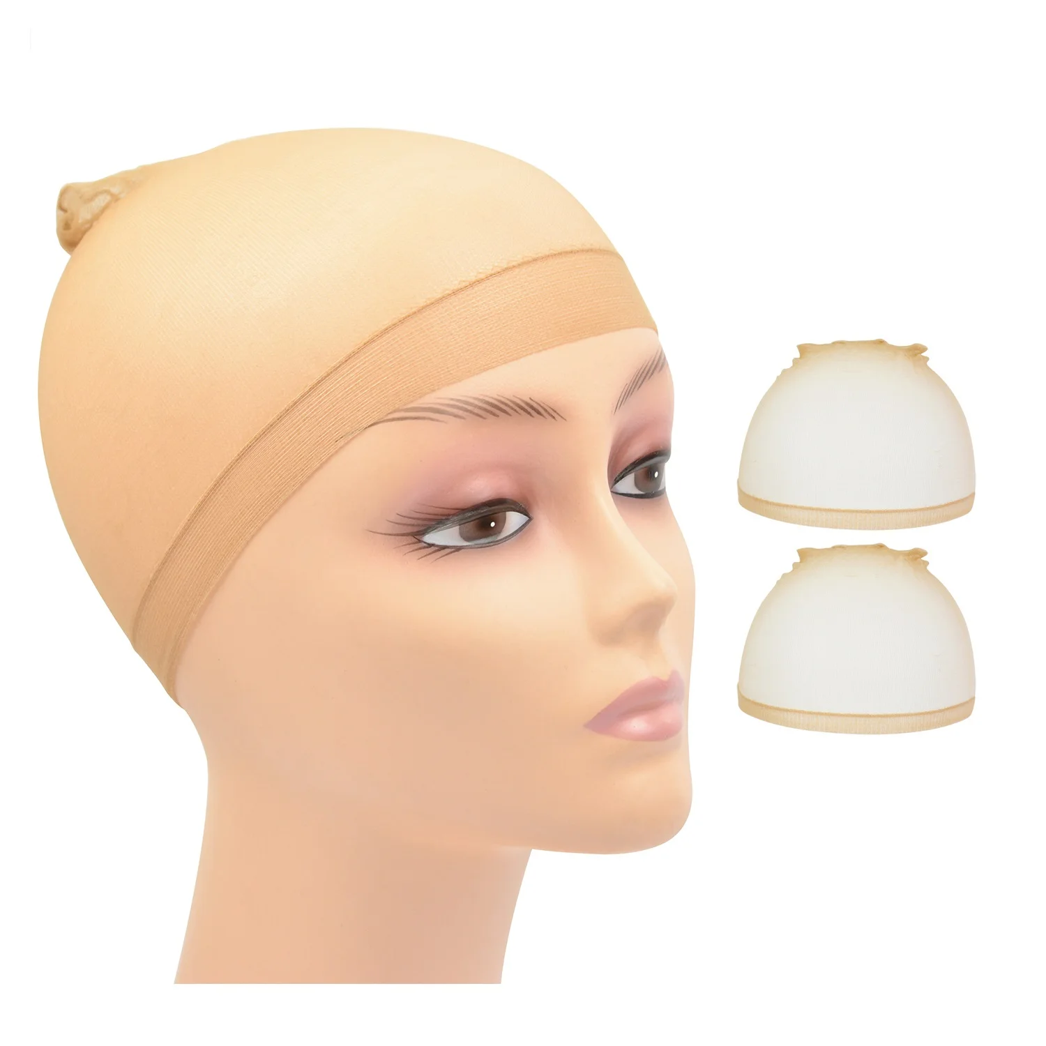 HD Stocking Wig Caps Hair Net for Lace Front Wig Stretchy Caps Thin and Breathable Mesh Nylon 2Pcs