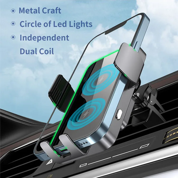 شاحن لاسلكي QI2 للسيارة حامل جوال 30 واط