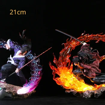 귀멸의 칼날 애니메이션 피규어, 전투 형태, 코쿠시보우, 츠기쿠니 요리이치, PVC 소재, 21cm