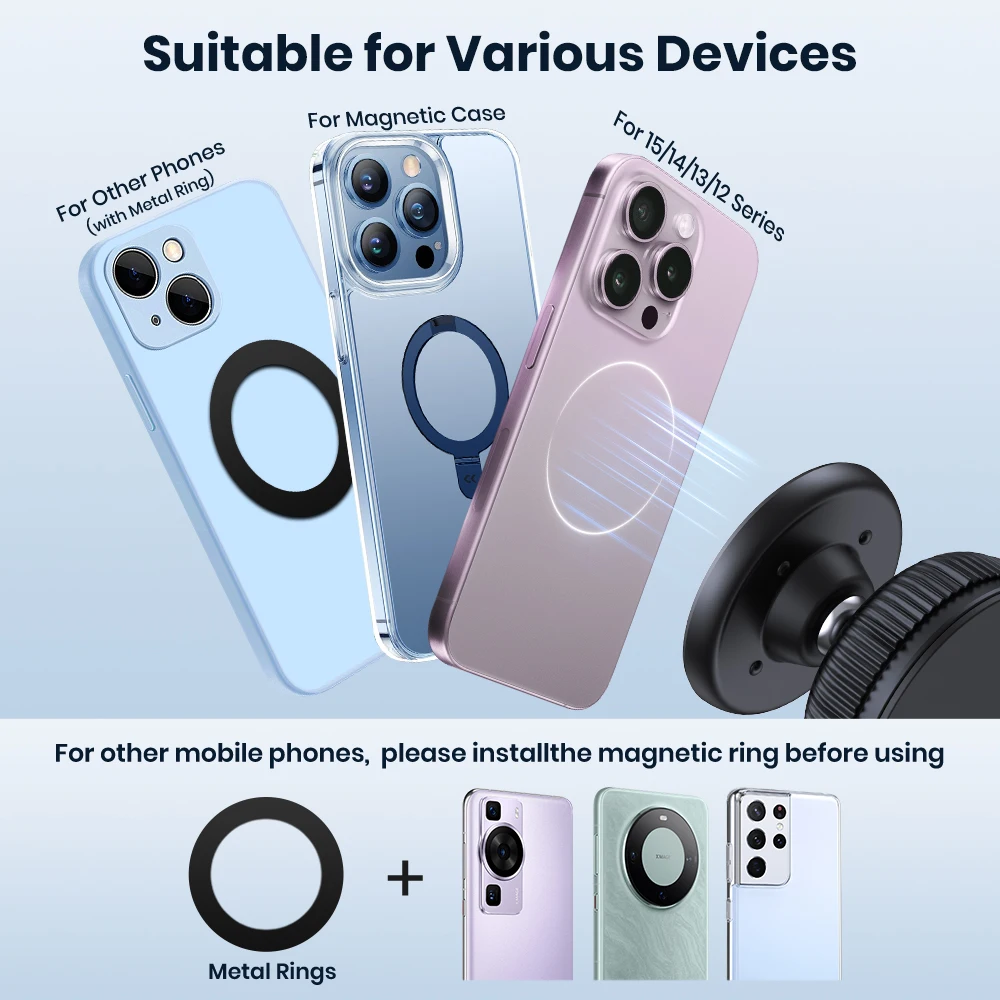 D56X For Mag-Safe Magnetic Car Phone Holder Strongest Suction Strongest Windshie