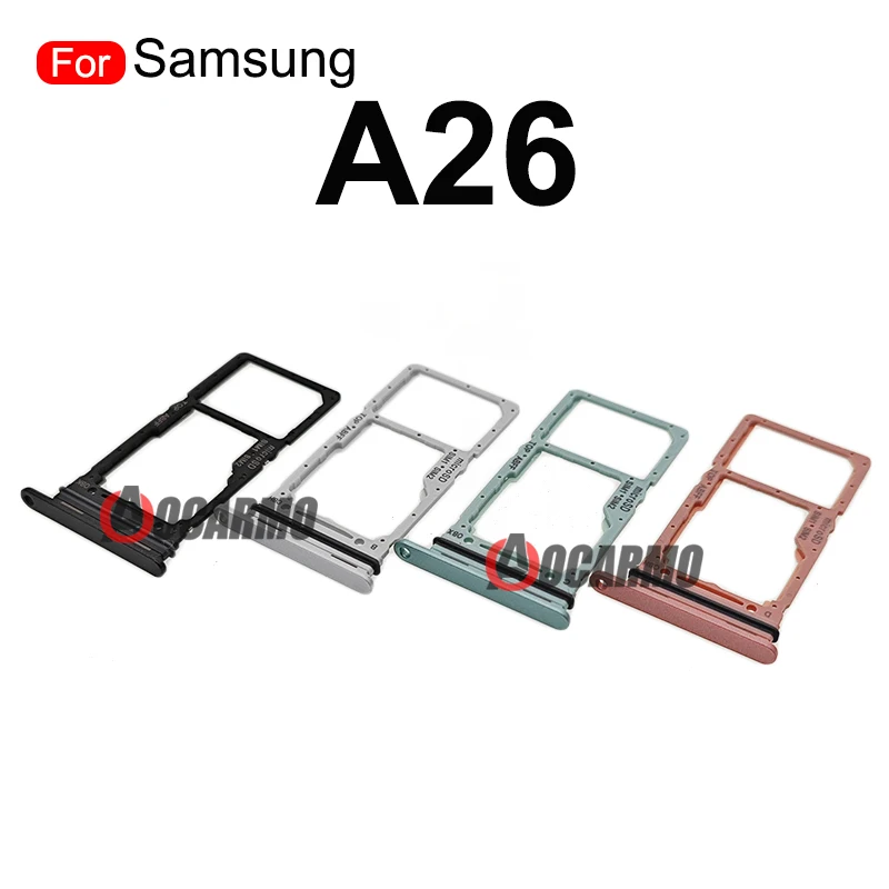 삼성 갤럭시 A26 A36 A56용 아오카모 블랙 퍼플 화이트 핑크 심 트레이 슬롯 SIM 카드 마이크로 SD 카드 홀더 교체 부품