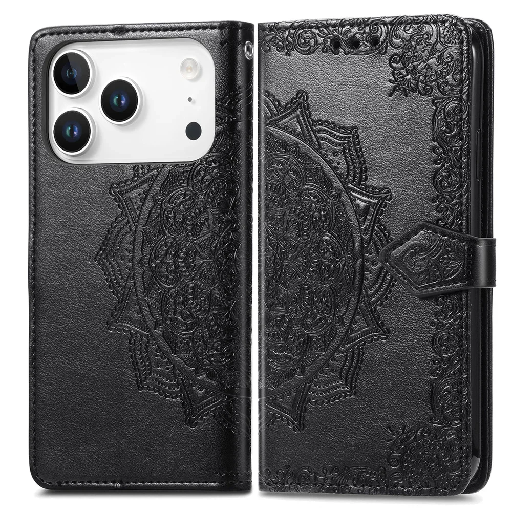 Elegant Flip Leather Wallet Phone Case with Card Holder and Stand Cover Feature