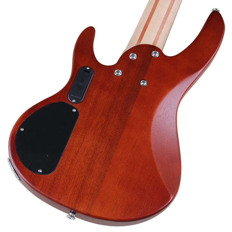 Electric Bass Guitar 5 Strings Right hand with frets Matte Electric Bass Guitar 43inch Hickory Wood Top solid okoume wood body bass guitar