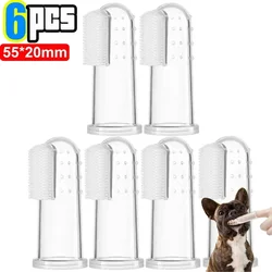 Silicone Pet Finger Toothbrush for Fresh Breath & Tartar Care (6pcs - no box)