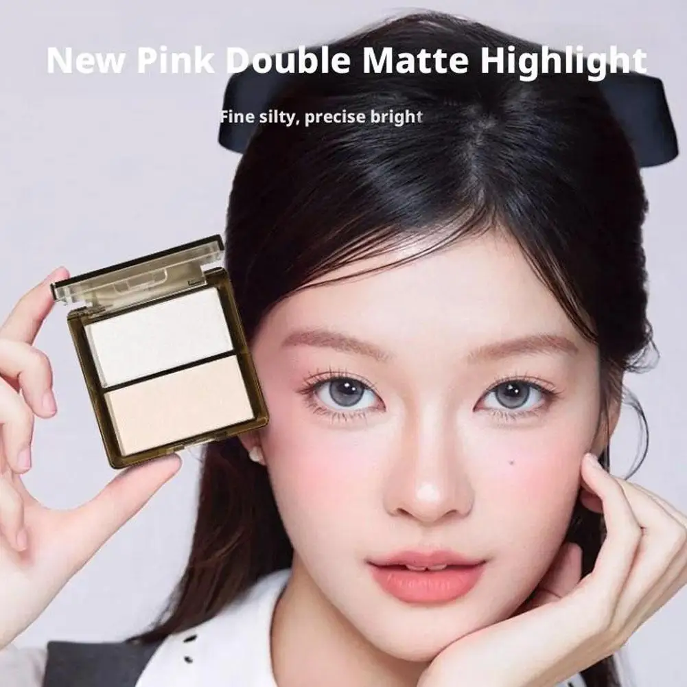 Bronzer Highlighter For Face Powder Texture Two-toned Contour Iluminador Natural Brighten Matte Nose Shadow Makeup Cosmetics