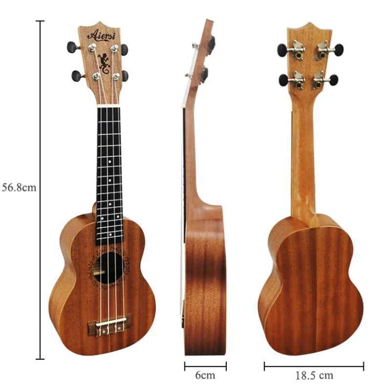 21 inch ukelele mahogany Soprano ukulele guitar 4 string Hawaiian mini guitarra ukulele set