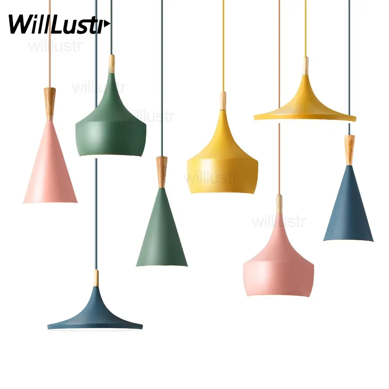 

Macaron Color Pendant Lamp Instrument Suspension Light Hotel Hall Restaurant Dinning Room Bar Cafe Hanging Ceiling Chandelier