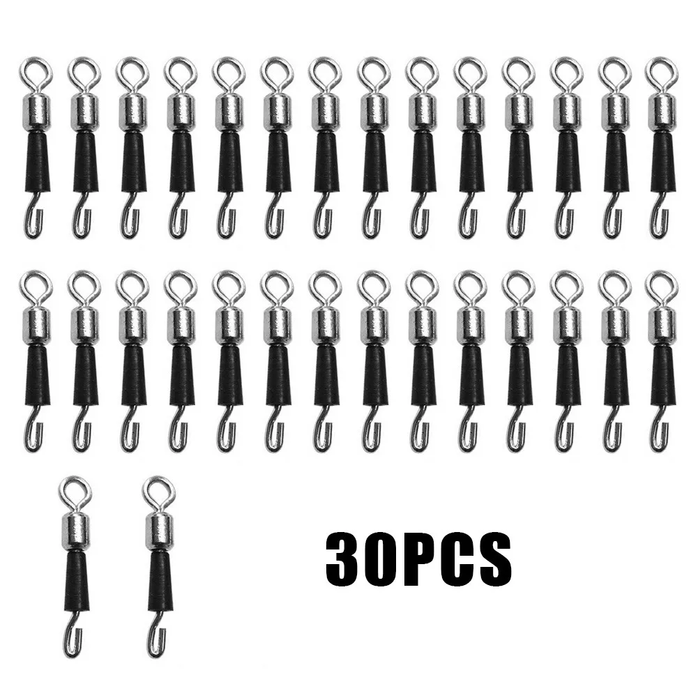 Quick Change Swivels Small About 13mm/Large About 15mm Copper And Pvc Feeder Fishing Length Swivels 30pcs Hot Sale