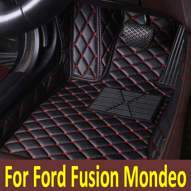 

LHD Carpets For Ford Fusion Mondeo 2016 2015 2014 2013 Car Floor Mats Leather Custom Waterproof Accessories Rugs Decoration
