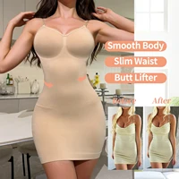 Robe à bretelles pour femmes, nouvelle robe cintrée, Sexy, contrôle du ventre, slip complet, respirant, modelant le corps, Slim, grande taille, S-3XL 3