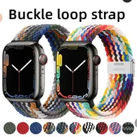Bracelet tressé Solo Loop pour Apple Watch Ultra 2, 49mm, 45mm, 44mm, 40mm, 41mm, 42mm, 46mm, série 7, 3, SE, 8, 9, 10, 11 2