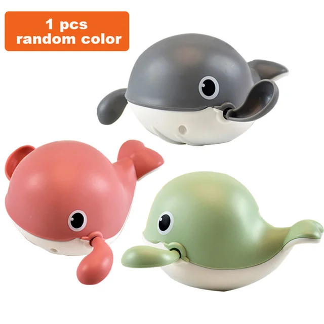 Baby Bath Toys Bathing Ducks Cartoon Animal Whale Crab Swimming Pool Classic Chain Clockwork Water Toy For Infant 0 24 Months baby toddler toys girl 1 year	