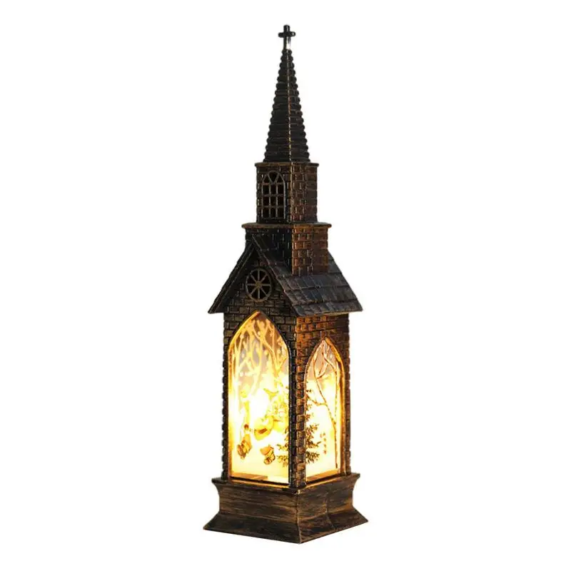 

Lighted Christmas Church Luminous Ornament Lantern Battery Operated Light Light Up Holiday Ornaments Christmas Decorations For