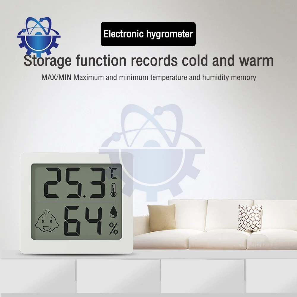 2 in1 Mini Indoor Thermometer LCD Digital Temperature Room Hygrometer Gauge Sensor Humidity Meter Indoor Thermometer Temperature
