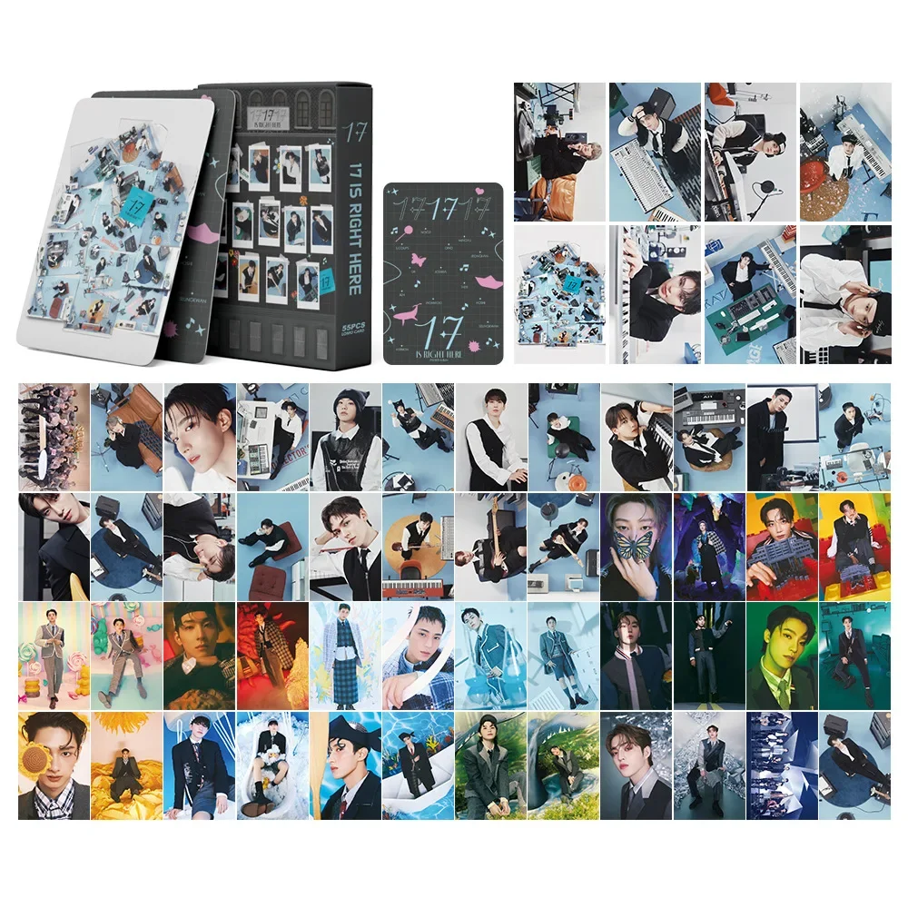 55pcs Boy Group New Album IS RIGHT HERE Photocards Photo LOMO Cards INS Korean Style Small Card Fans Collect Gift Souvenir