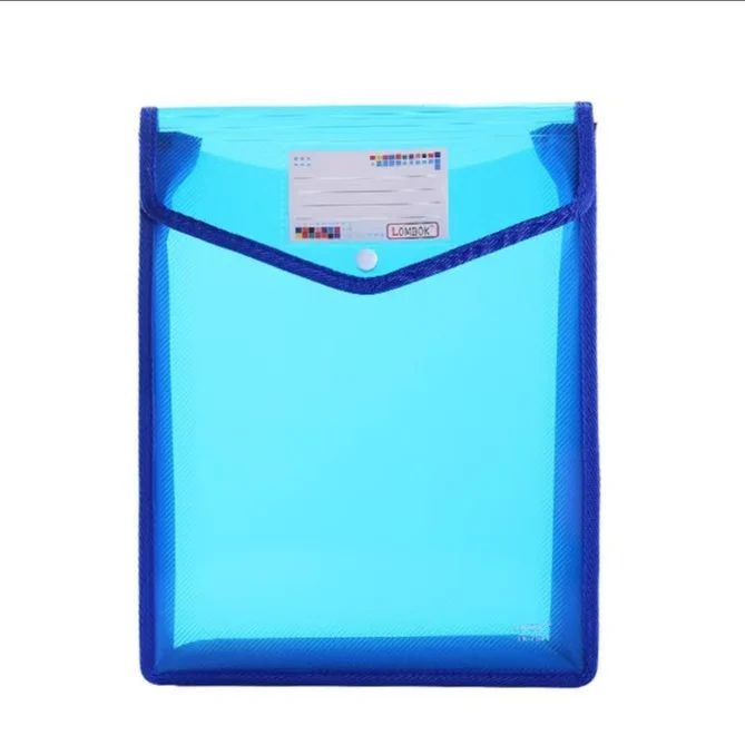 Waterproof A5 File Organizer with Snap Closure & Label Pocket