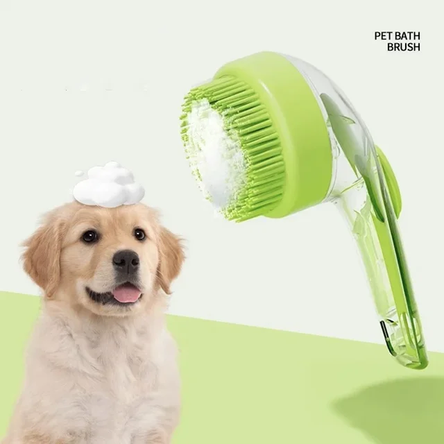 Long Handle Dog Cleaning Brush Soft Silicone Pet Bathing Brush Pet Grooming Comb for Cats Dogs Cat Massage Brush Pet Supplies 2