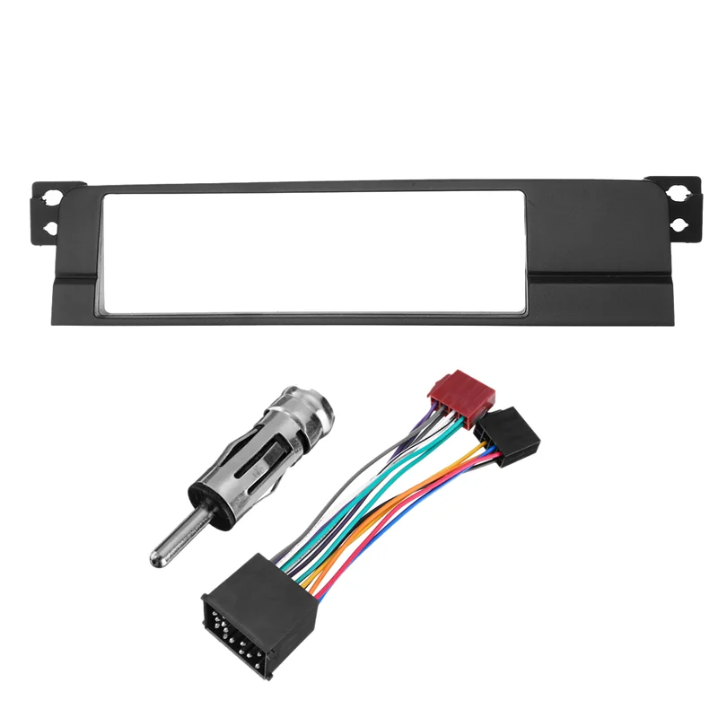 Car Radio Fascia Adaptor Car 1 Din Radio Fascia Adaptor Panel for BMW 3 Series E46 1998-2005 CD DVD Stereo Frame Installation Kit