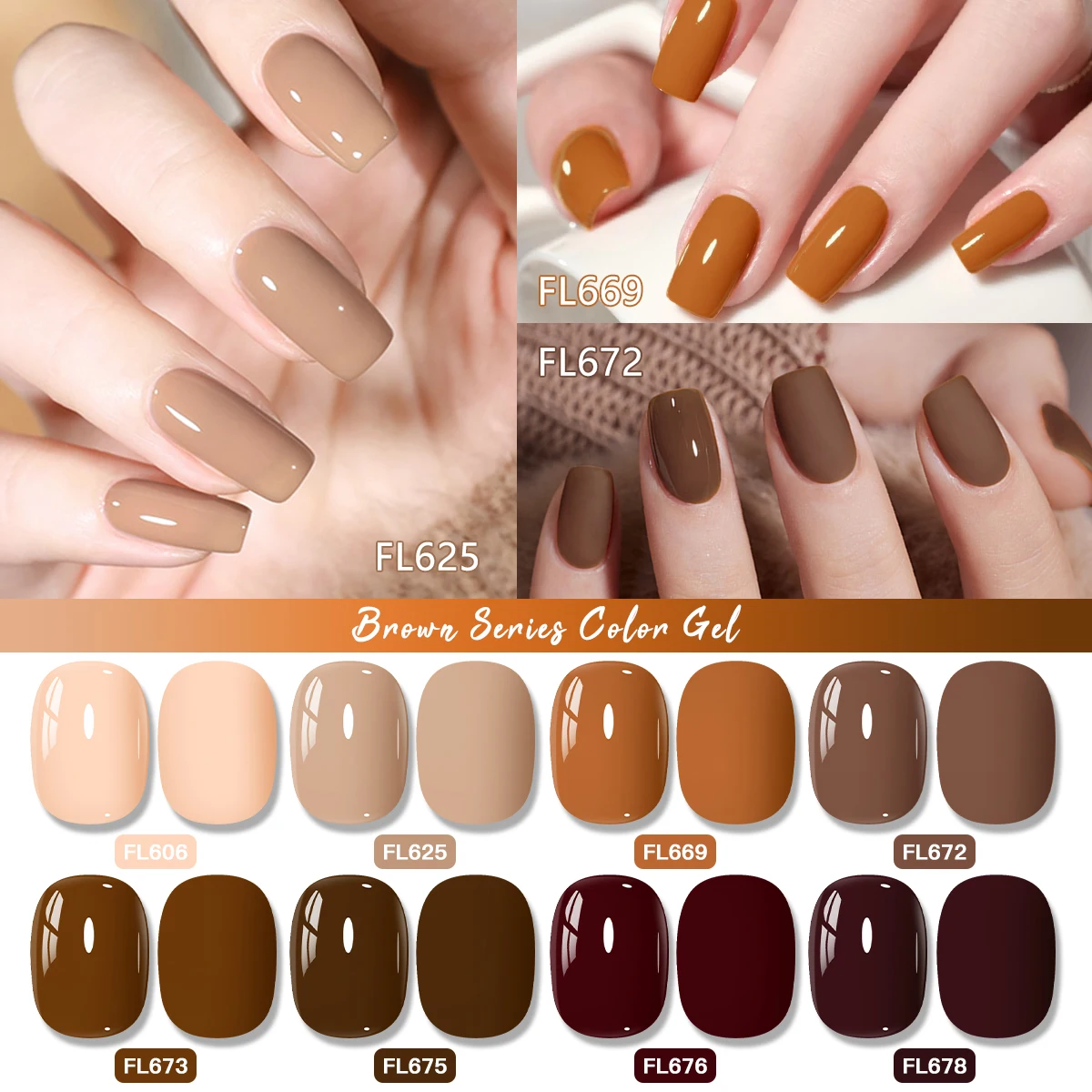 10ml 커피 브라운 젤 네일 폴리쉬 HEMA TPO 프리 세미 퍼머넌트 소크 오프 UV 젤 바니쉬 네일 아트 데코레이션 디자인 네일 용품