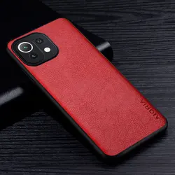 Custodia Elegante in Vera Pelle con Motivo Retro Litchi
