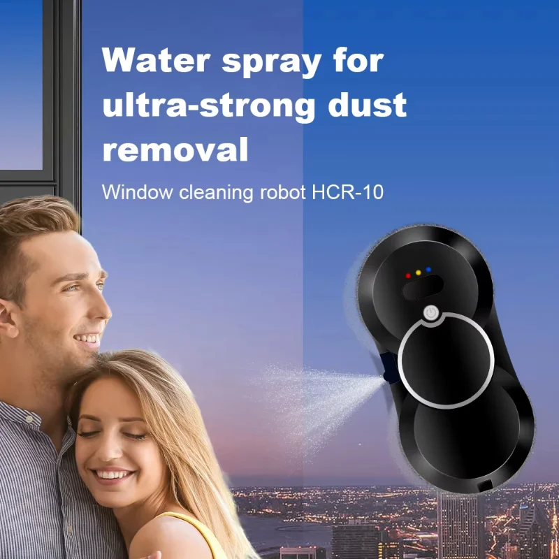 High Quality Window Cleaning Robot Glass Cleaning Robot with Water Spray Function and 10 Mops 2