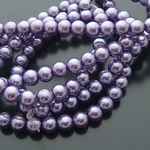 Vibrant Glass Dyeing Color Round Imitation Pearl Beads for DIY Jewelry and Accessories