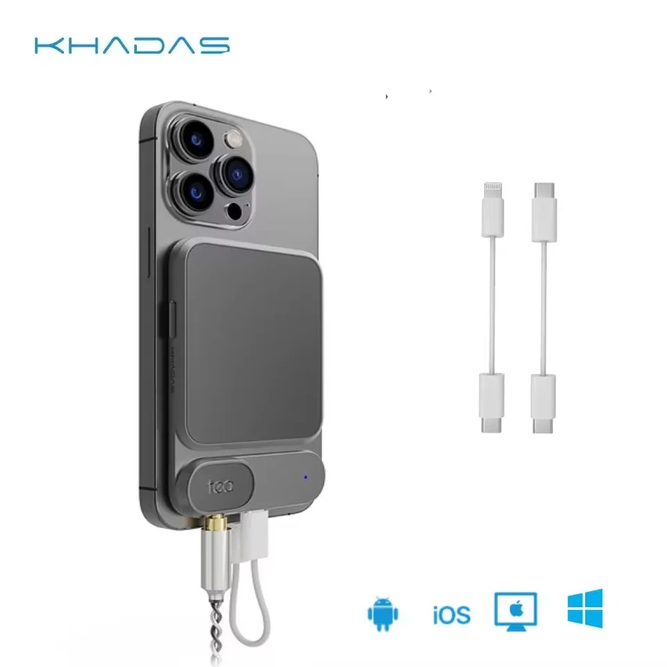 Khadas Tea USB ポータブルヘッドフォンアンプ、1160mAh バッテリー