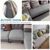 Elastic Sofa Cover for Living Room Jacquard Solid Sofa Seat Cover Grey Washable Seat Cushion Cover Furniture Protector Sectional 4