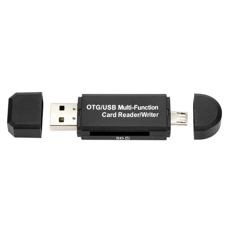 GRWIBEOU 2 in 1Card Reader OTG Micro SD USB 2.0 Card Reader 2.0 for USB Micro SD Adapter Flash Drive Smart Memory Card