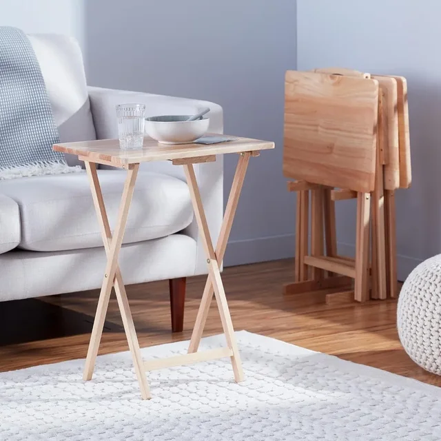 Folding Tray Amazon Tray Table Set Mainstays Modern Indoor Folding