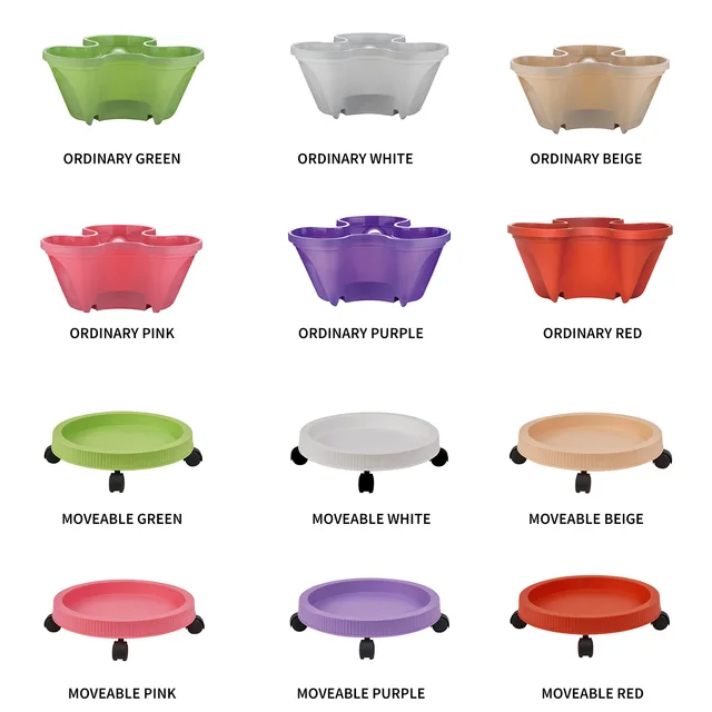 Egymásra Rakható Ültetvényes Többrétegű Virágcserép-Torony Függőleges Mozgatható Virágcserepény Zöldség Eper Kerti Terasz Dekorációhoz - Image 6