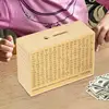 Wooden Piggy Bank Money Savings Box Container For Cash Saving Treasure Coin Case Helps The Habit Of Saving Supplies 5