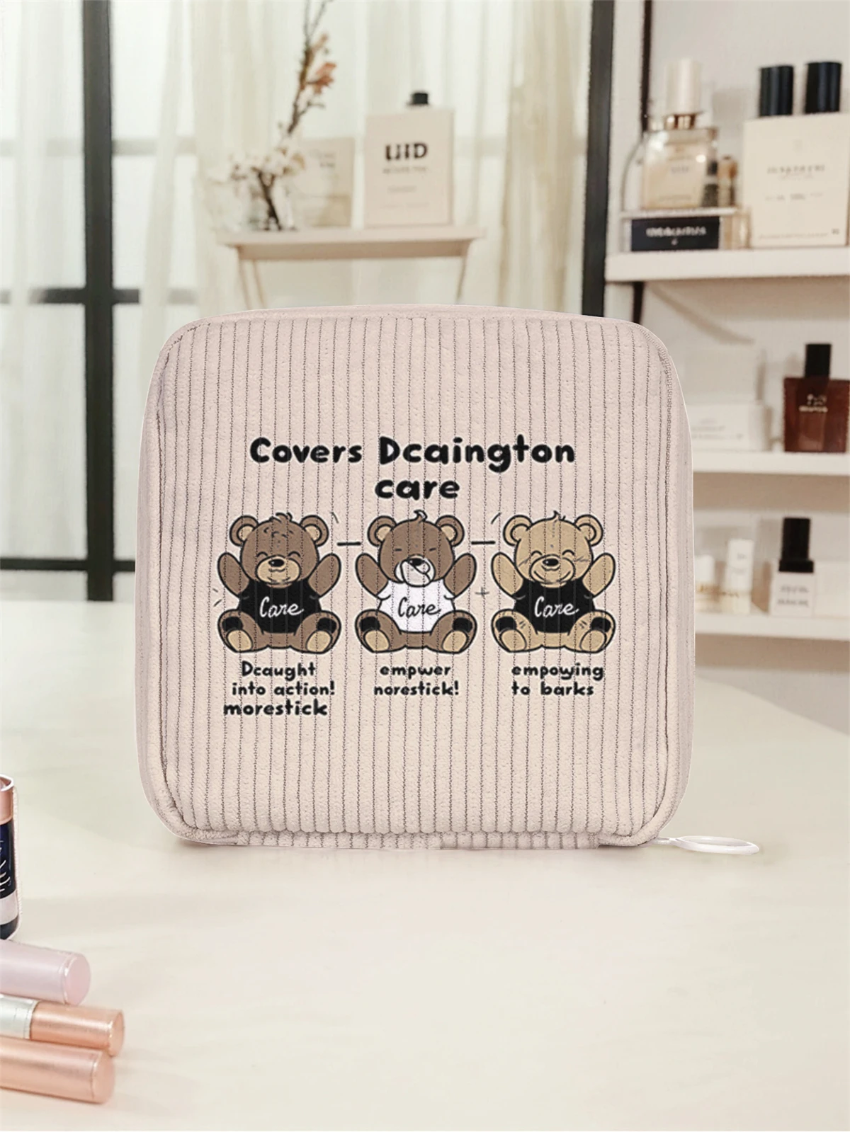 Cartoon printed sanitary napkin storage bag, women's lightweight tissue bag, sanitary tissue bag