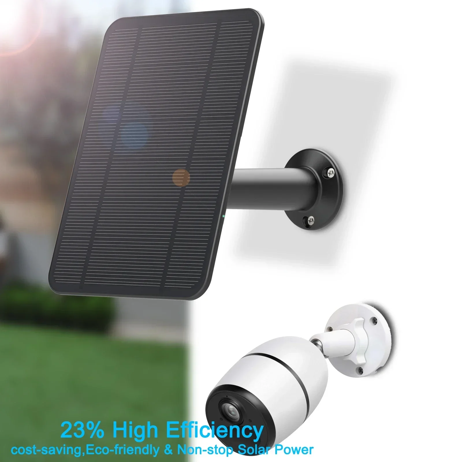 4W Pannello Solare Alimentatore Progettato Per Reolink Batteria Telecamere Argus 2/3/Argus Pro/Eco/Go/Go Pt/Argus Pt/Argus 3 Pro (Nero)