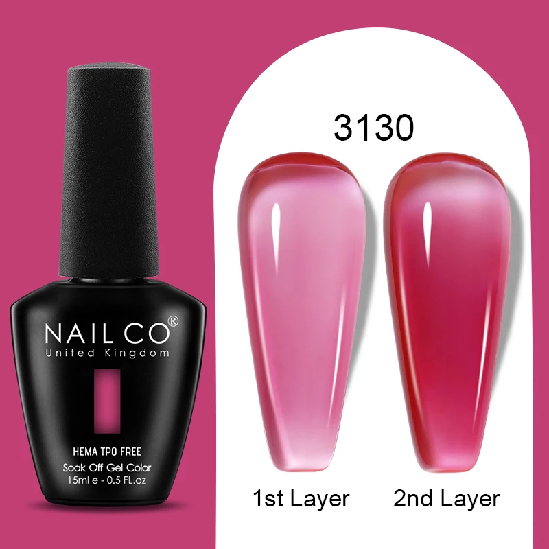 NailCo Jelly Gel Nail Polish - 44 Vibrant Colors