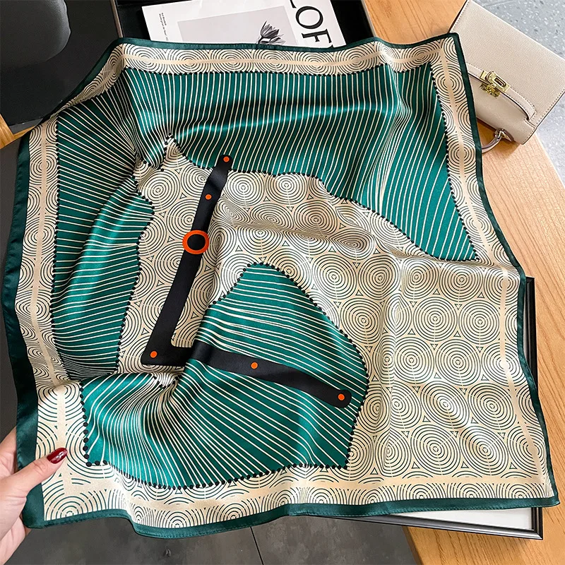 100% Natural Silk Square Scarf Women Hairband Neckerchief Wrap