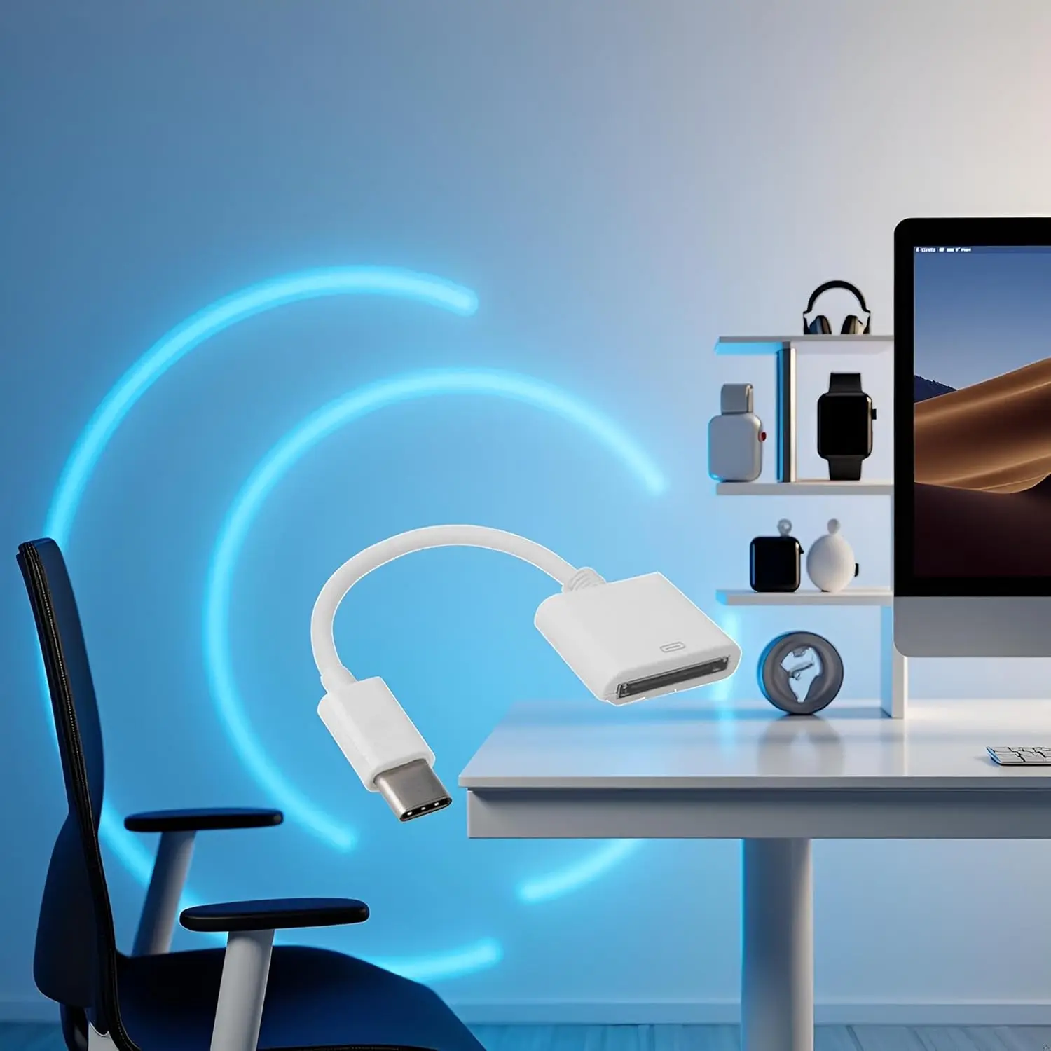 30pin Female to USB-C Sync Data Charging Adapter Cable USB Type C Cable USB Charging Cable USB Adapter
