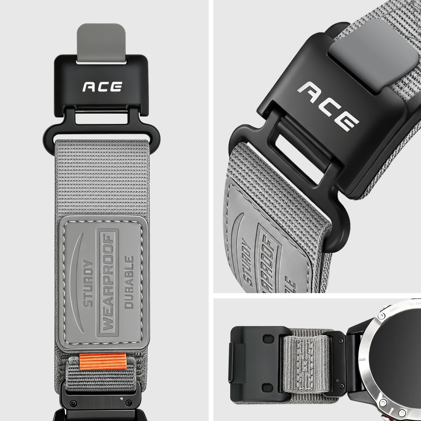 Durable Nylon Watch Strap - 26mm Wide, Adjustable Length
