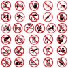 62pcs Funny Warning Stickers Danger Banning Sign Viny DIY Decal Car Scooter Motorcycle Suitcase Violation Sticker Classic Toy 6